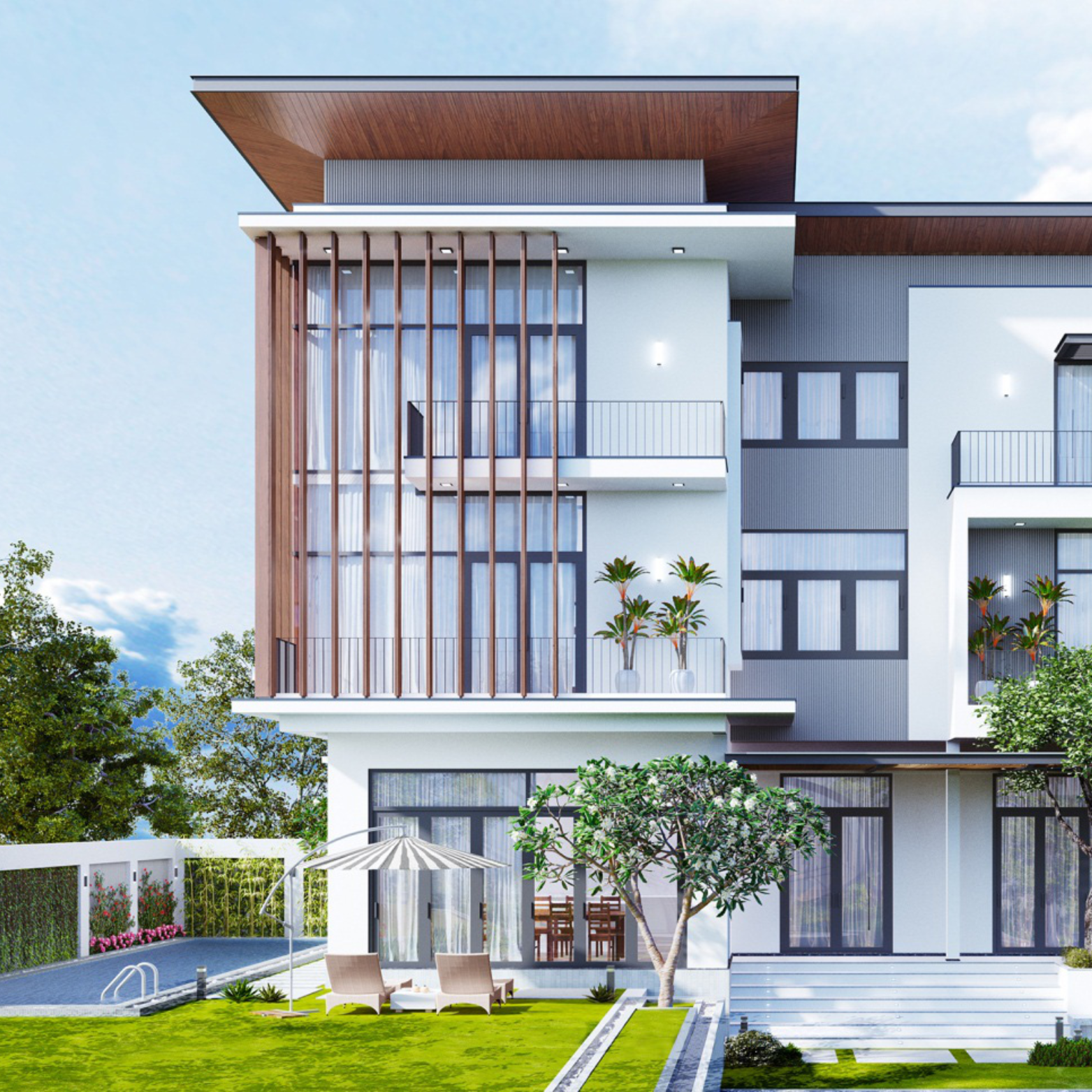 Nhà Phố 2 Mặt Tiền Kết Hợp Kinh Doanh